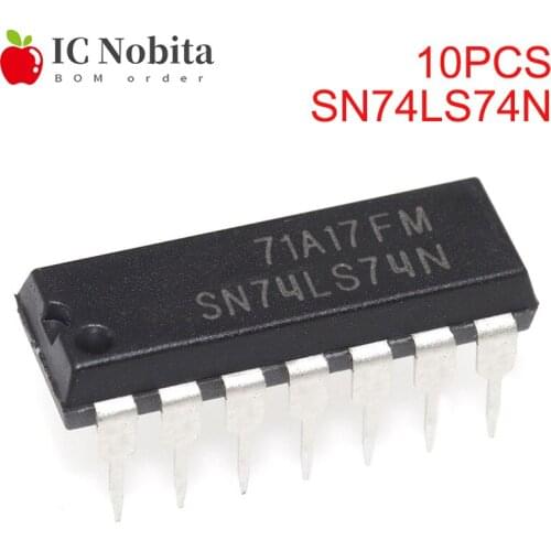 10PCS SN74LS74N DIP-14 HD74LS74AP 74LS74N DIP14 74LS74 SN74LS74AN New