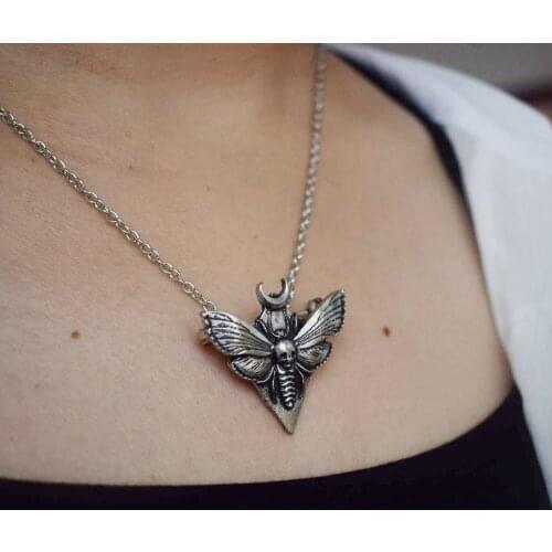 12pcs Deaths Head Hawkmoth necklace