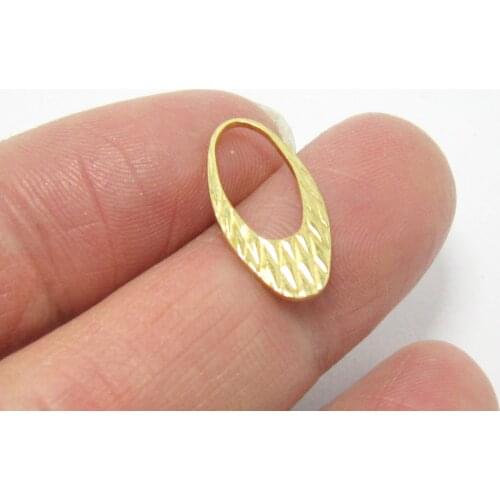 Brass oval charm 18x9x1mm Raw brass oval earring dangle pendant findings -20pcs R1184