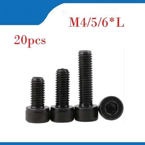 20 pc/lot) Metric thread M4,M5,M6 *L=6,8,10,12~60 alloy steel grade 12.9 DIN912 hexagon socket cap screw