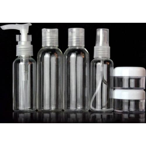 6Pcs/set Travel Wash Cosmetic Storage Bottles Perfume Spray Refillable Box Portable Outdoor