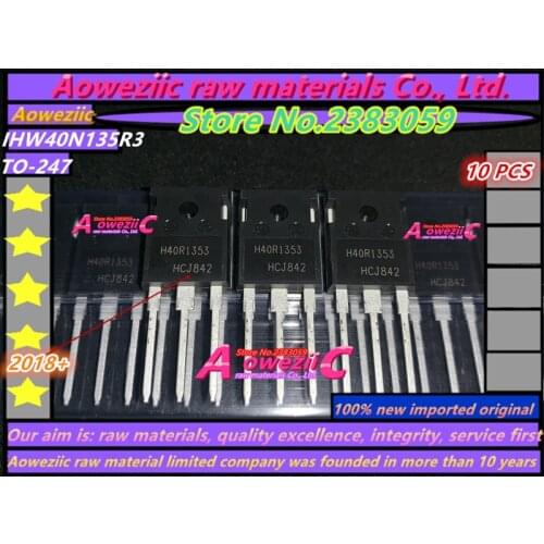 Aoweziic 2018+ 100% new imported original IHW40N135R3 H40R1353 TO-247 IGBT power tube microwave oven 40A 1350V