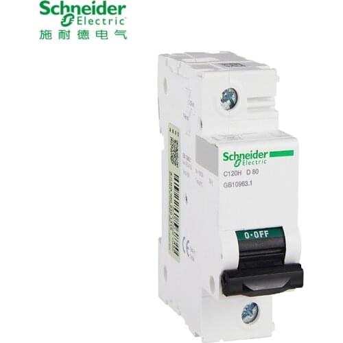 Schneider electric High power Circuit Breaker C120H 1p D type 63A 80A 100A 125A 10kA A9N19804 /12/20/28