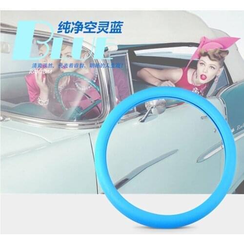 Auto stretch steering wheel covers for SsangYong Actyon Turismo Rexton Rodius Korando Kyron Musso Sport