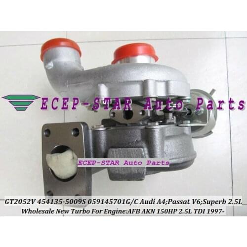 Free Ship GT2052V 454135 454135-0001 454135-0002 454135-0009 Turbo For AUDI A4 A6 A8 VW Passat SKODA Superb AFB AYM AKN 2.5L