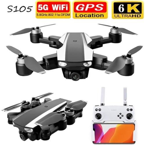 Drone S105 GPS 5G Wifi Professional 6K HD Double Camera Brushless Motor Drones Stabilier Distance 1.2km Flight 30 Min Rc Dron To