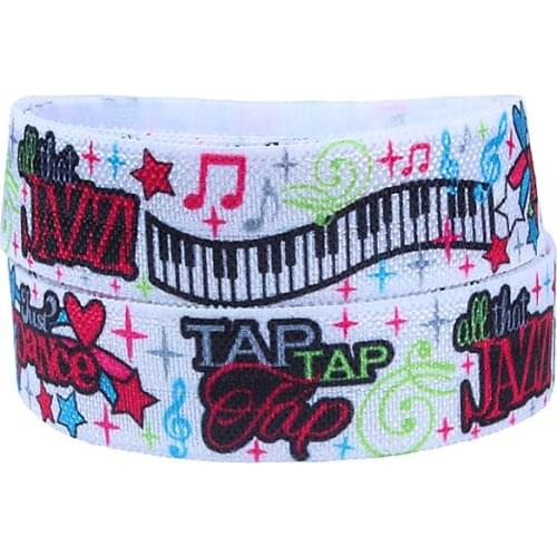FLRA ElasticFree shipping FLORA RIBBONS wholesale music foe fold over elastic