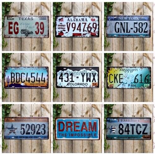 [ Kelly66 ] 570 WEF Arizona 431 YWX CKE 616 Colorado Metal Sign Tin Poster Home Decor Bar Wall Art Painting 15*30 CM Size CP-1