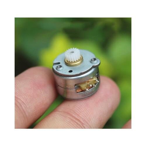 Micro 2-phase 4-wire Stepper Motor Mini 15mm Stepper Motor Stepping Motor 18 Degree Step Angle with 17teeth 0.5module Gear