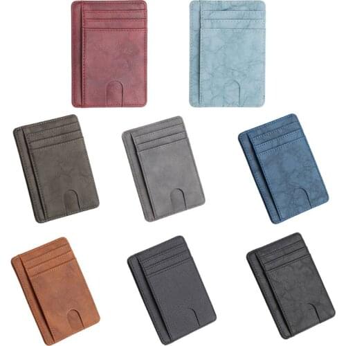 Card Holder Men Wallets Money Bag Male Vintage Black Short Purse Small Leather Slim Wallets Mini Wallets Thin