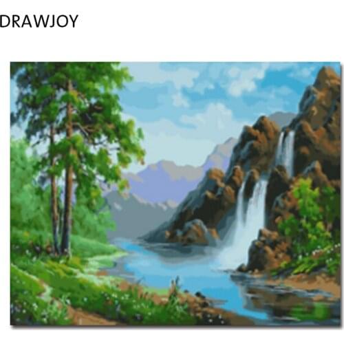 DRAWJOY Framed Picture DIY Oil Painting By Numbers Painting & Calligraphy Coloring By Numbers For Living Room GX21105 40x50cm