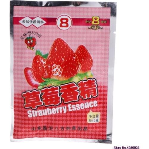2021 New 30G Strawberry Fishing Bait Flavors Powder Carp Bream Killer Food Addictive Lure fishing