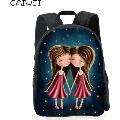 New Cartoon Mini School Bags for Girls 12 Constellation Pattern Children Baby Small Backpacks Kids Bookbags Kindergarten Mochila