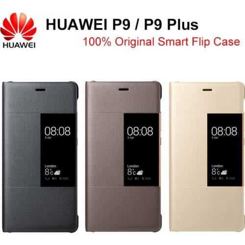 Original huawei P9 Plus / P9 Flip case View Window Luxury Pu Leather Flip Case For Huawei P9 Cover