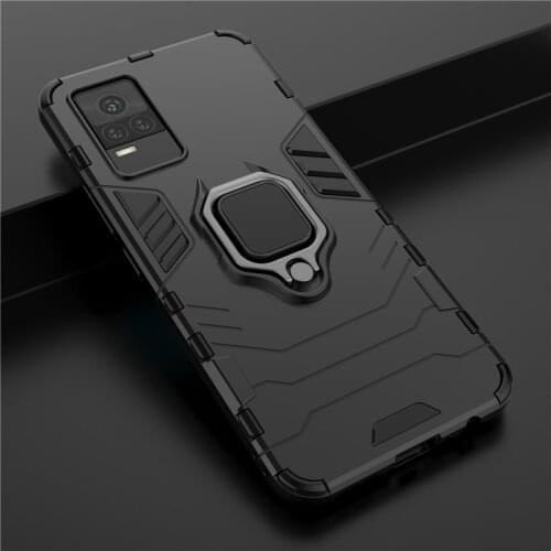 Hybrid Rugged Armor Shockproof Case For VIVO V21E V21 Y73 Y72 5G Y51 Y31 Y20 Y30 Y50 Magnetic Metal Ring Stand Protective Cover