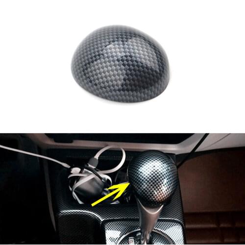 ABS Carbon Fiber Style A/T Gear Shift Knob Head Grip Car Cover Trim Bezel Fit For Civic 8th 2006-2011 Accessories Car Styling