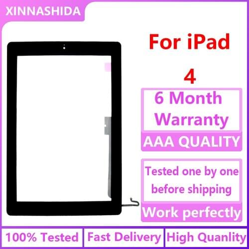 Touch Screen For iPad 4 A1458 A1459 A1460 Touch Screen Replacement Digitizer Sensor Glass Panel for iPad 4