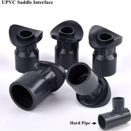 1pc 32~110 mm UPVC Saddle Interface Arc Generation Tee Saddle Joint Garden landscape Tube Connection Points Water Pipe Connector