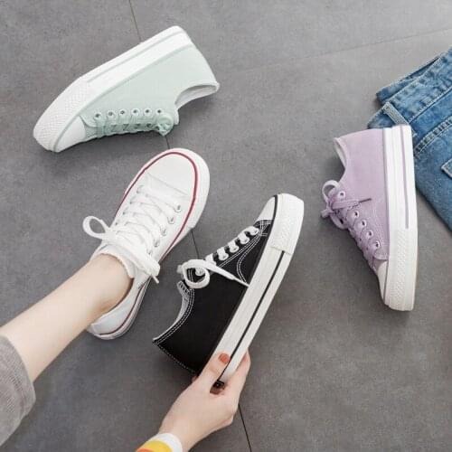 Thick-soled canvas shoes womens shoes 2021 spring and autumn new arrivals, white shoes, college wind trend cloth shoes