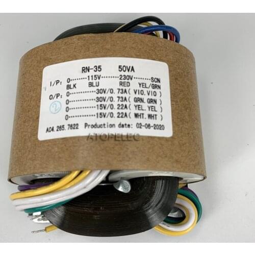 115V 230V 50W R-Core Transformer 30V+30V 15V+15V for Audio Amplifier Preamp AMP DAC R Core