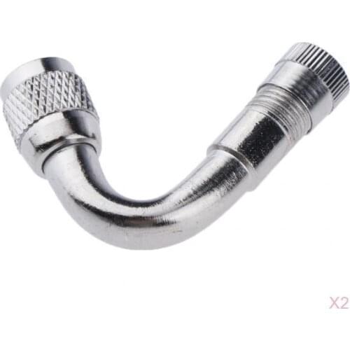 Tire Tyre Valve Auto Tire Stem Extender Wheel Tyre Silver 45°Universal Schrader Wheel Valve Stem Extenders