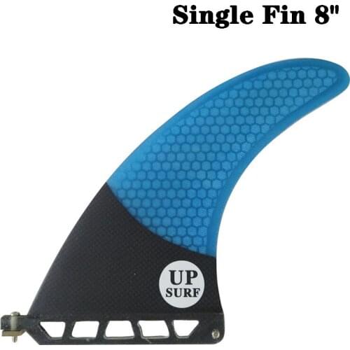 UP-Surf 8 inch Fin Fibreglass Surfboard 8 length Blue color Fin in Surfing Longboard Fins