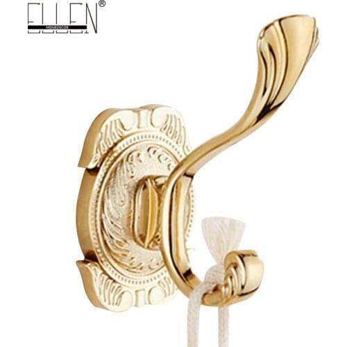 Vidric Luxury europe style robe hook soild brass single hook chrome antique bronze and gold finish wall hanger bathroom accessor