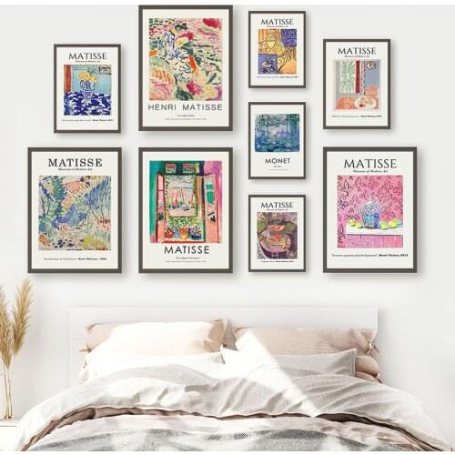Vintage Henri Matisse Retro Abstract Canvas Painting Nordic Posters And Prints Wall Art Pictures For Living Room Decor