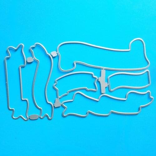 YINISE Metal Cutting Dies For Scrapbooking Stencils Banners DIY Cut Paper Album Cards Decoration Embossing Folder Die Cuts Tools