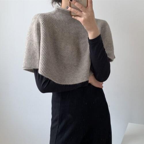 Johnature Fashion All Match Knitting Shawl Vest 2021 Spring New Solid Color Simple O-neck Women Vests