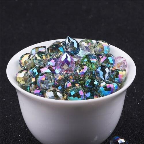 9x8mm 10Pcs Austrian Grass Crystal Beads for Jewelry Making Diy Accessories Multicolor Faceted Glass Spacer Beads Wholesale