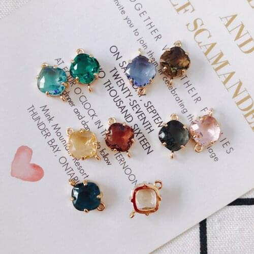 Newest 20pcs 17*11mm Colorful Crystal Rhinestone Round Jewelry Connector Charms Fit Fashion Bracelet Necklace Earring Ornaments