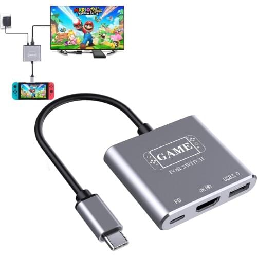 Switch Tv Dock HDMI Adapter Hub Dock, 4K USB C HDMI Hub Cable for Nintendo Switch,Compatible with Mac Book Pro Galaxy S8 Plus