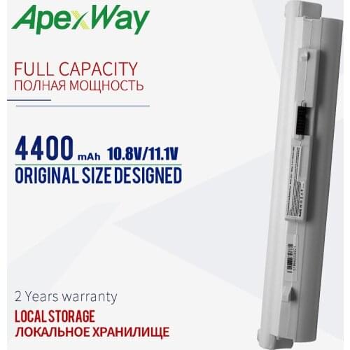 ApexWay 4400mAh 6 ячеек белый Аккумулятор для ноутбука for lenovo 55Y9383 57Y6274 57Y6276 L09S6Y11 L09C3B11, S10-2 S10-2-200