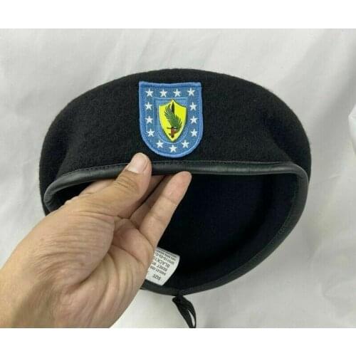 Us Army Infantry Regiment black Wool Beret Special Forces Insignia Military Hat Military Store