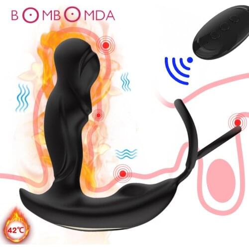 Wireless Remote Male Prostate Massager Vibrator For Men Tail Anal Plug Sex Toys Silicone Butt Plug Adult Sex Toy For Gay Couples