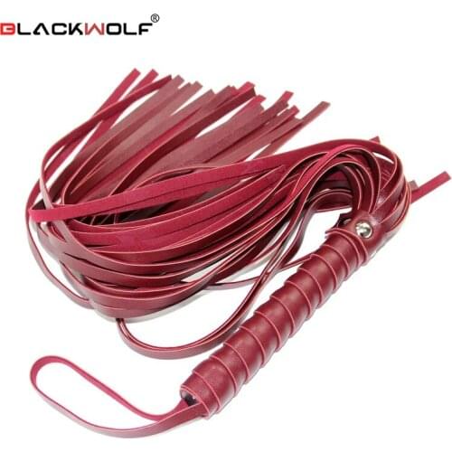 Blackwolf Slave Bondage Whip Spanking BDSM Flogger Adult Game Toy SM Fetish Flirting Whips Bed Restraint Sex Toys for Couples