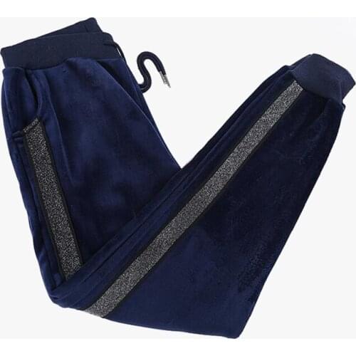 Causal Sweatpants women Autumn And Winter new Loose Warm Trousers fashion Striped Harem Pockets Pants women