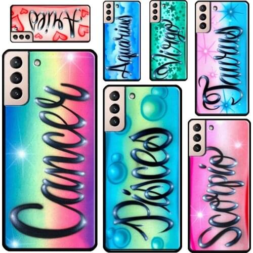 Aquarius Taurus Virgo Constellation Case For Samsung Galaxy S21 Ultra S20 FE S8 S9 S10 Plus Note 10 Note 20 Ultra Back Cover