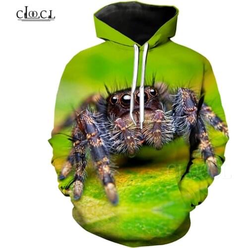 Spider Oversized Womens Hoodies Pullover Harajuku Sweatshirt Hoody Male Female 3D Printed Yellow Green Hoodie Casual Streetwear