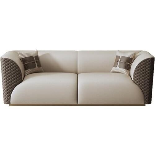 Microfiber leather Top layer leather Luxury European Home Furniture Modern Customized Sofa Set Top quality Sofa for Living Room