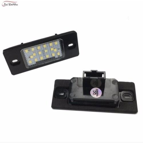 JanDeNing 2pcs Error Free 18 LED License Plate Lights For Porsche Cayenne/VW Passat/Golf/Touareg/Tguan