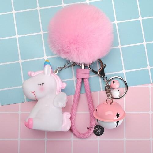 Can Scream Pendant Key Chain Cute Pony Doll Bag Pendant Car Keys Pendant Keychain