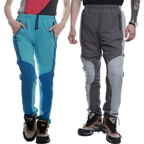 Men Women Outdoor Summer Quick Dry Pants Breathable Elasticity Detachable Shorts Trousers Climbing Hiking Camping Sports Pants
