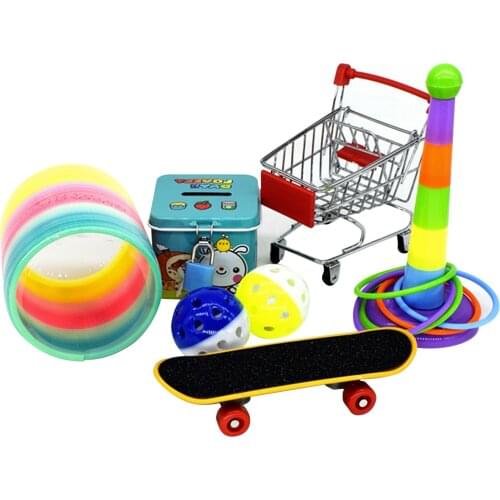 Parrot Toy Set Parrot Bird Toy Combination Set Ring Skateboard Cart Ball Bite Training Interactive Equipment