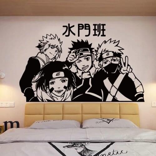 Cartoon team Wall Decal Japanese Manga Wall Vinyl Sticker Anime Style Home bay room Decorative Painting