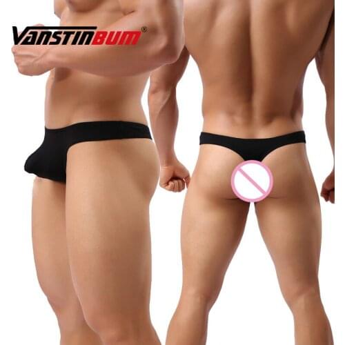 VANSTINBUM T Back Thong Sexy Mens U Pouch Underwear Gay Low Waist Jockstrap Briefs Tangas Hombre Bikini G-Strings and Thongs