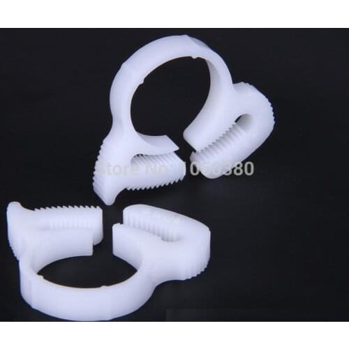 50x Hose Tube Plastic Clamp Clip Holder Dia. 10.4mm to 14.3mm Soft Pipe Snap-on Snap Adjustable Grip Collar Collar