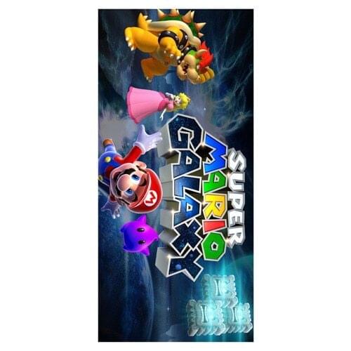 Game Boy&Super Mario Print Bamboo Fiber Bath Beach Gym Camping Towel/Super Water-absorbing&Fast Drying Washcloth_Size:35CMX70CM