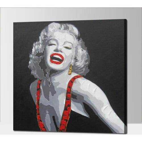 Sexy Marilyn Monroe Handmade Oil Painting Wall Art Picture for Living Room Lady Canvas Painting Home Decor Painting Unframed